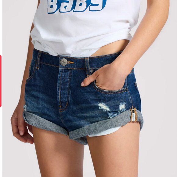 Bandits Low Waist Denim Shorts - Blue Moon - Picture 7 of 7